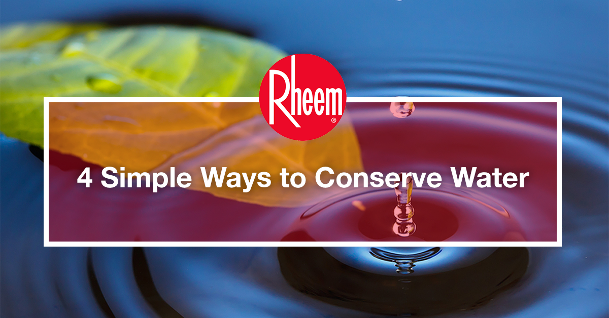 4 simple ways to conserve water